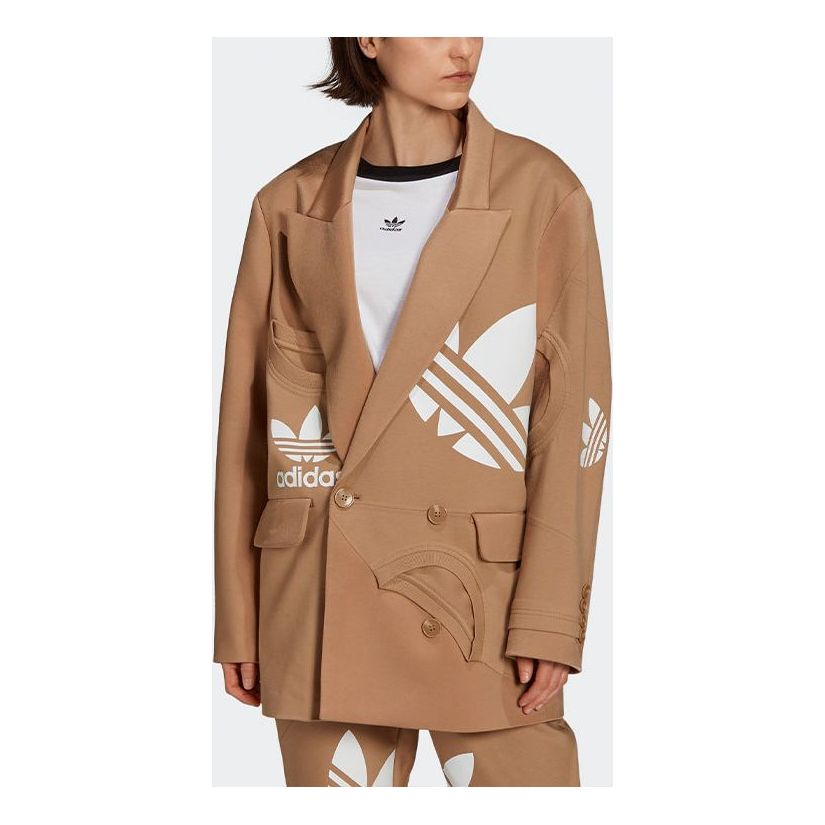 (WMNS) adidas Originals x Dry Clean Only Blazer Jacket Asia Sizing 'Brown' H59041