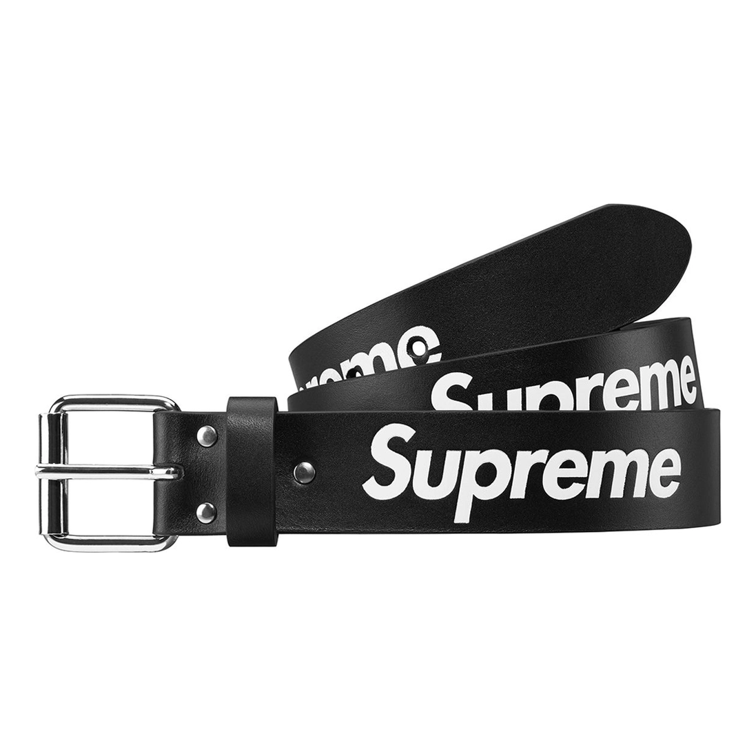 Supreme Repeat Leather Belt 'Black White' SUP-SS23-2244