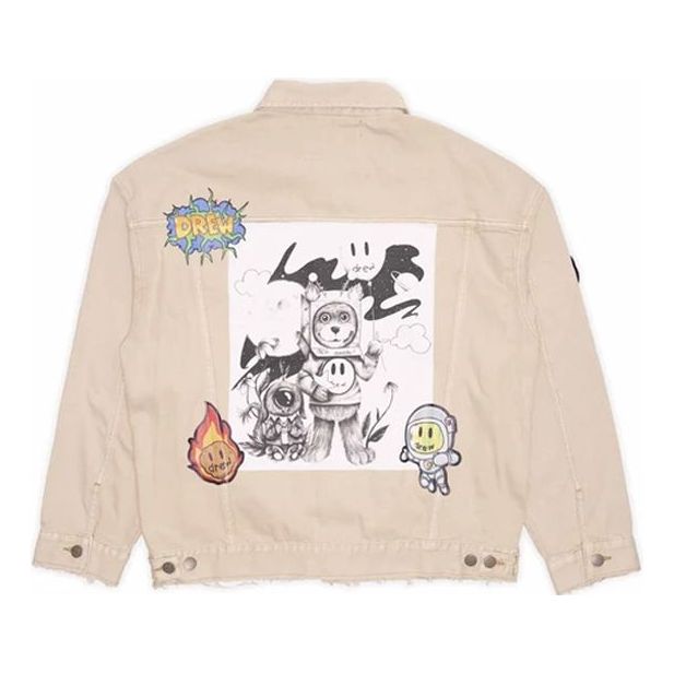 Drew House Mixed Media Trucker Jacket 'Natural' DR-FW21-049