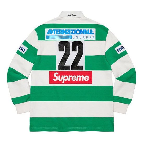 Supreme Stripe Rugby 'White Green' SUP-SS22-114