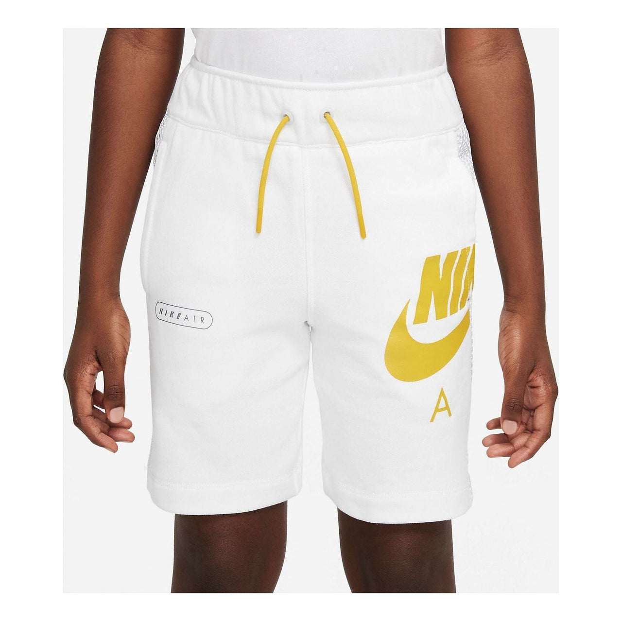 (GS) Nike Sportswear French Terry Shorts 'White Yellow' DM8086-100