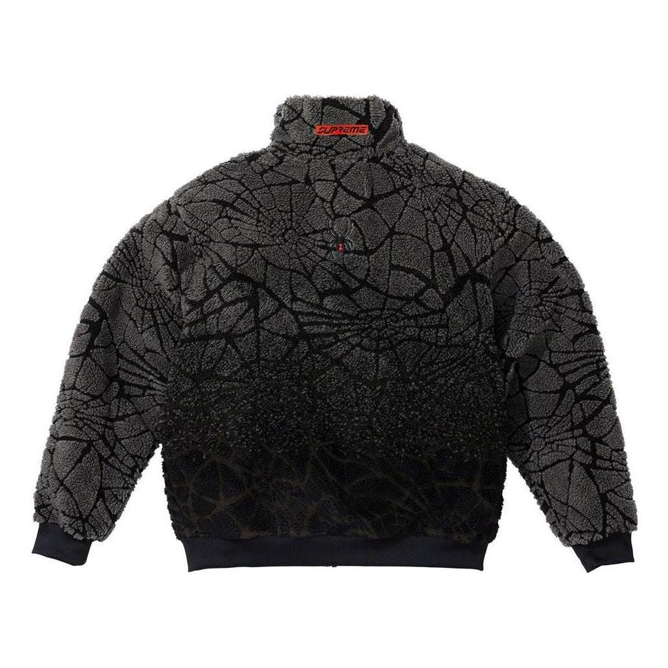 Supreme x Spyder Web Polar Fleece Jacket 'Black Grey' SUP-FW22-820