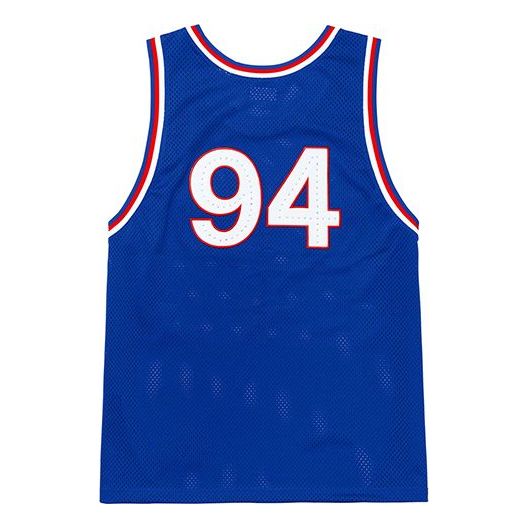 Supreme Rhinestone Basketball Jersey 'Blue White' SUP-SS19-10403