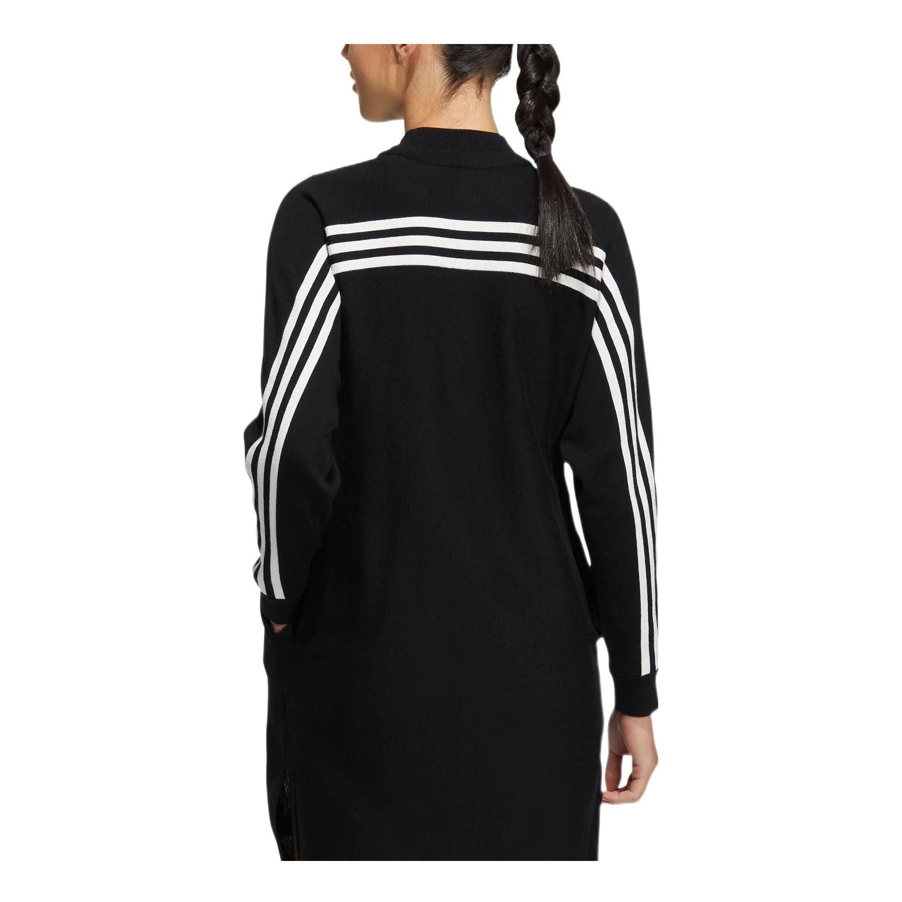 (WMNS) adidas 3-Stripes Long Sleeve Sweater Dress Asia Sizing 'Black' HG8275