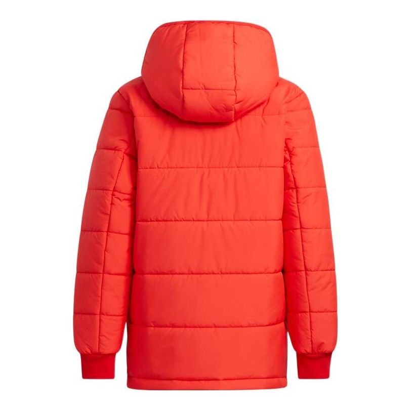 (GS) adidas Padded Jacket Asia Sizing 'Black Red' H45029