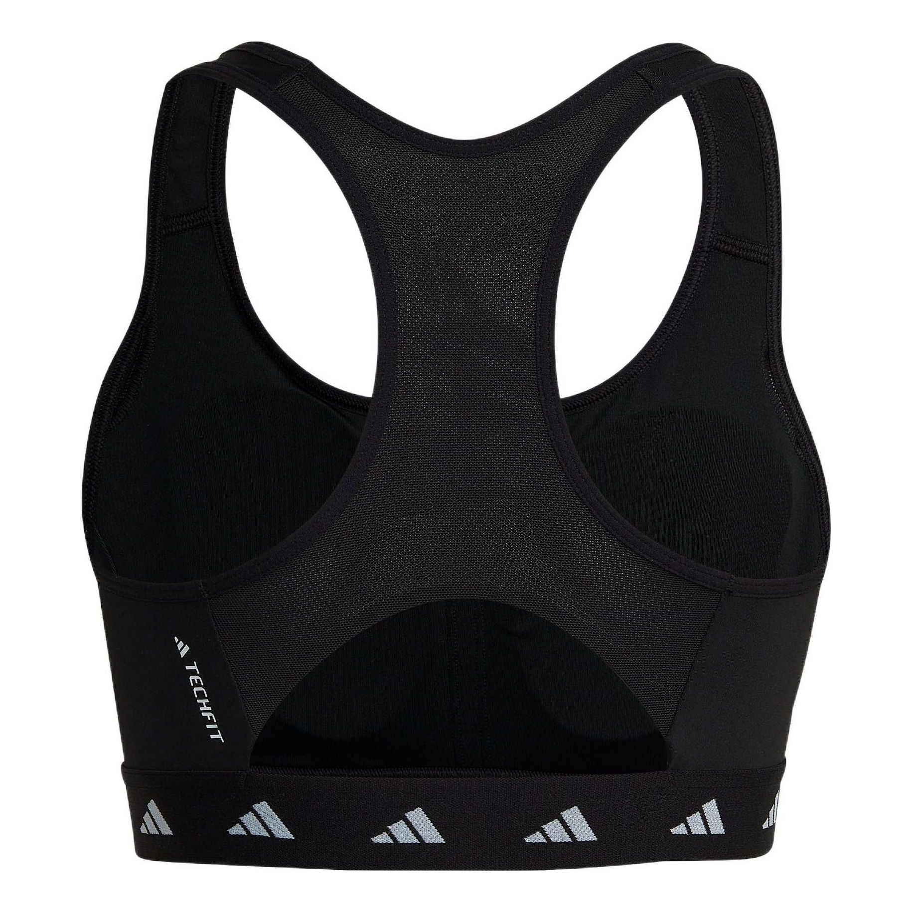 (WMNS) adidas Powerreact Training Medium-Support Techfit Bra Asia Sizing 'Black White' HN7273