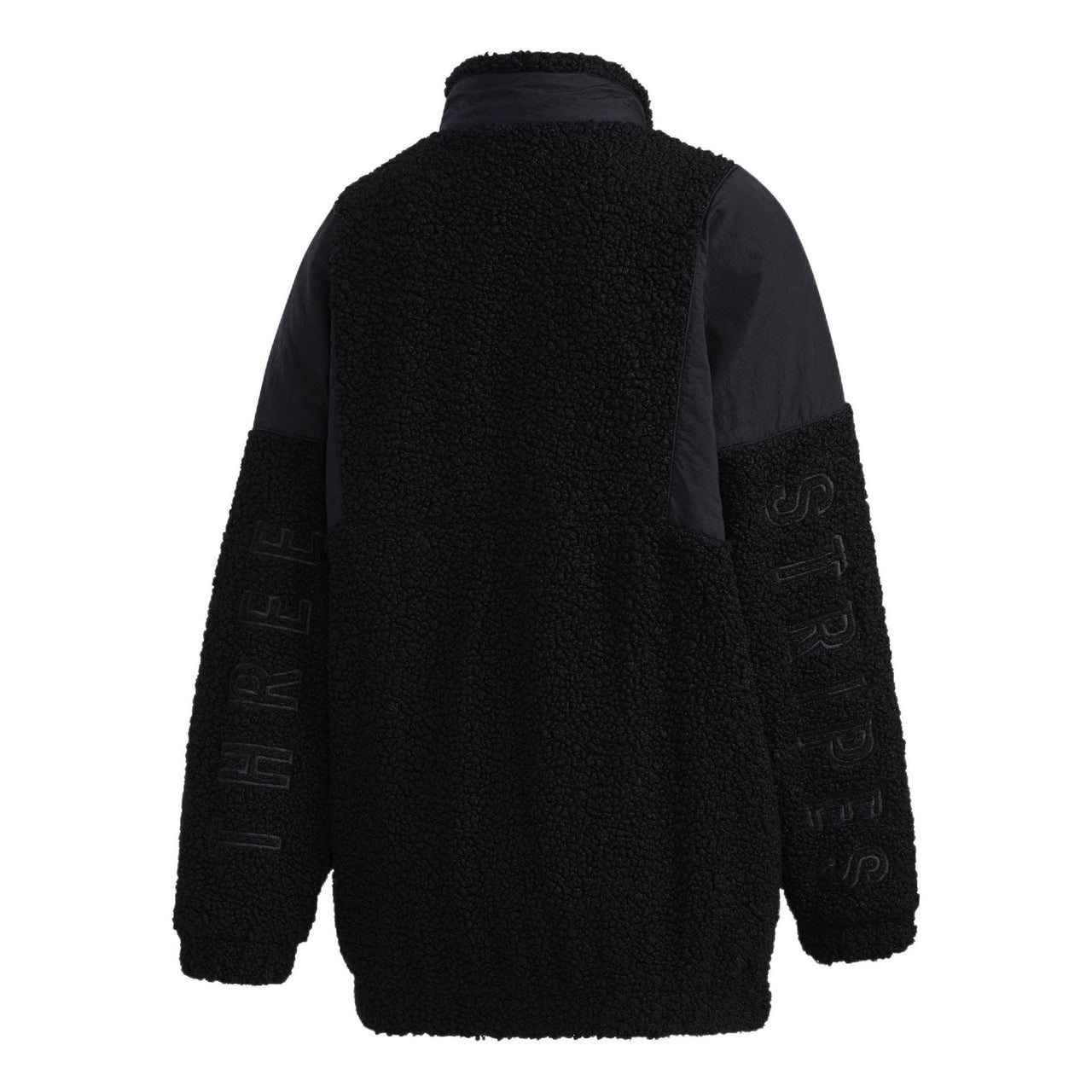 (WMNS) adidas  3-Stripes Sherpa Jacket Asia Sizing 'Black' GF6925