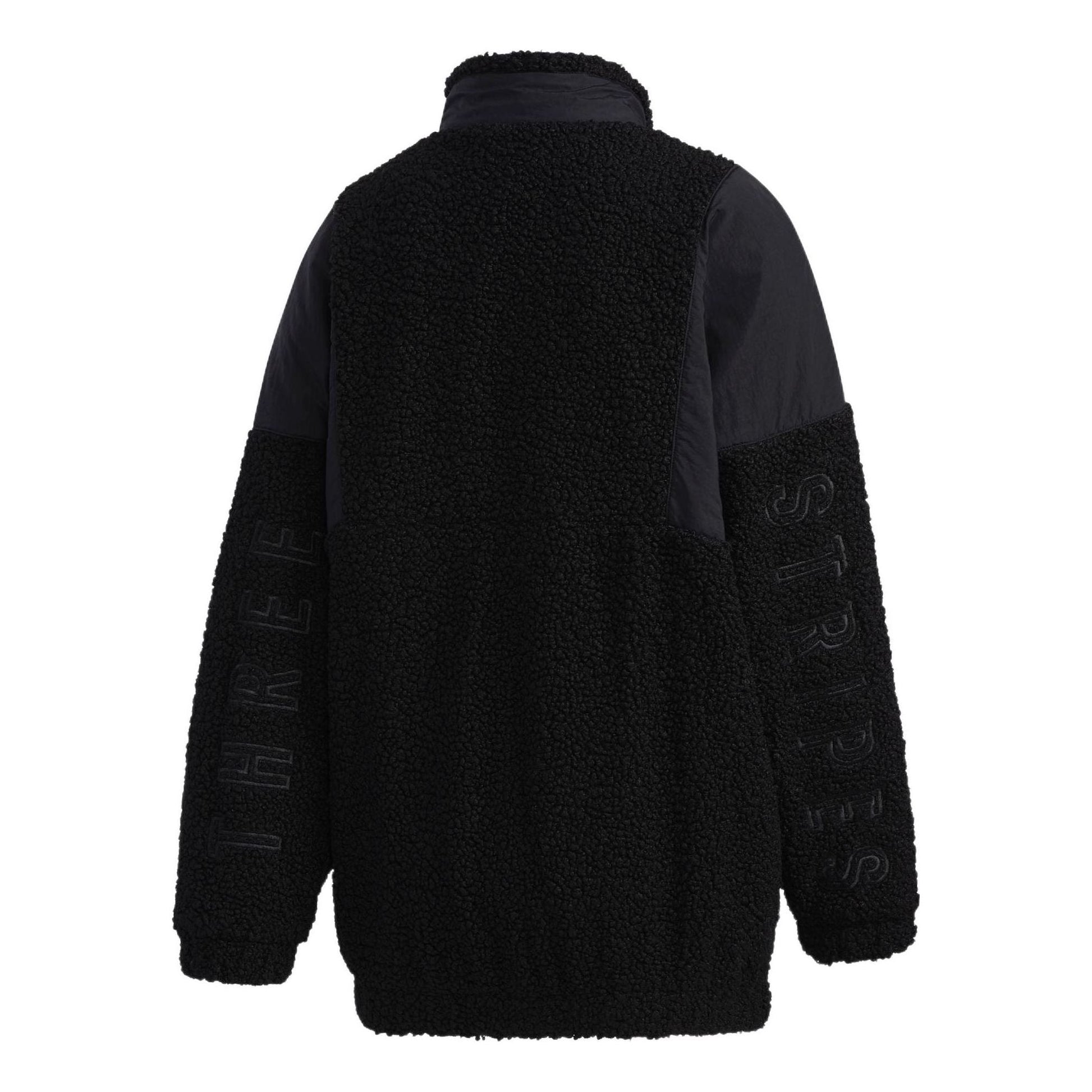 (WMNS) adidas  3-Stripes Sherpa Jacket Asia Sizing 'Black' GF6925