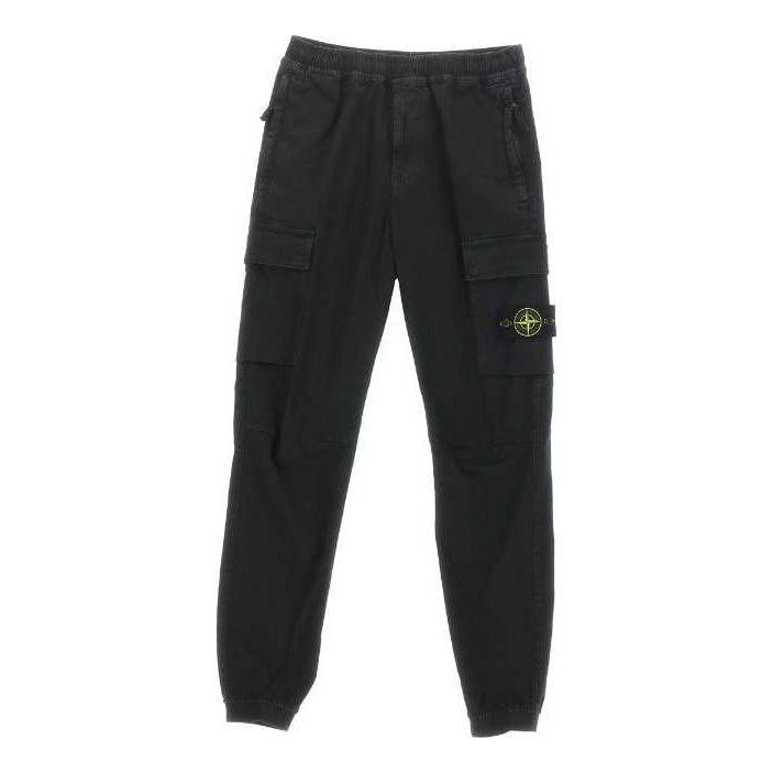 STONE ISLAND Stretch Cotton Cargo Pants 'Black' 7915313L1-A0129