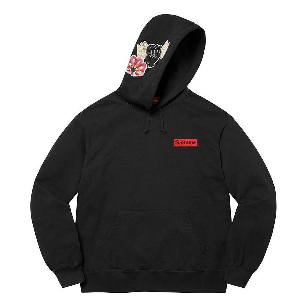 Supreme Instant High Patches Hooded Sweatshirt 'Black Yellow Red' SUP-SS22-714