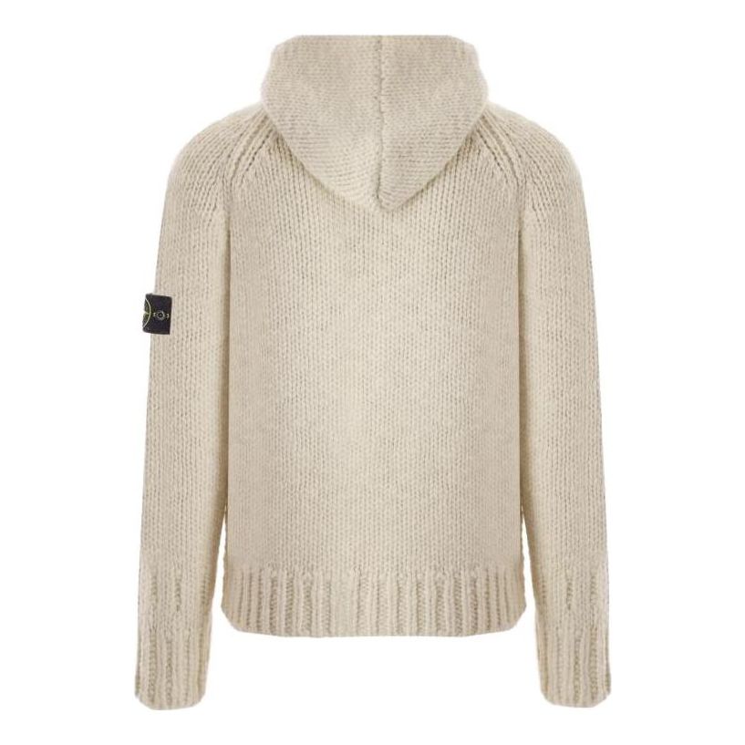 STONE ISLAND Ivory Wool Cardigan 'Plaster' 7915544D4-V0097