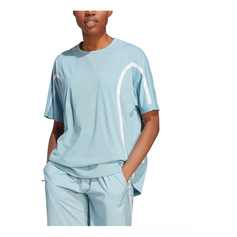(WMNS) adidas by Stella McCartney TruePace Running Loose T-Shirt Asia Sizing 'Blue White' IC6015