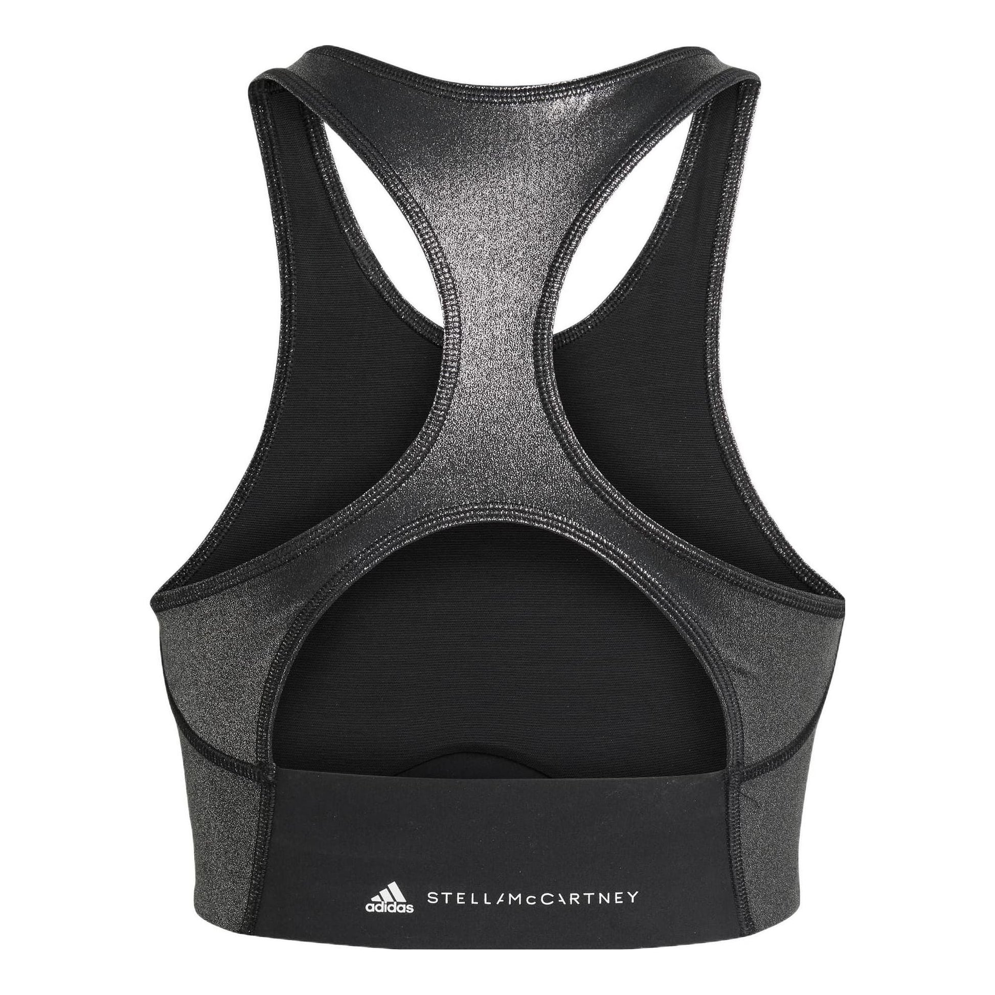 (WMNS) adidas by Stella McCartney Shiny Training Crop Top Asia Sizing 'Black' HG6880