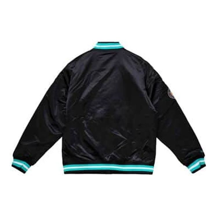 Mitchell & Ness x NBA San Antonio Spurs Champ City Satin Jacket 'Black' OJBF3232-SASYYPPPBLCK