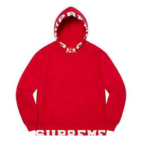 Supreme Cropped Logos Hooded Sweatshirt 'Red White' SUP-SS21-723