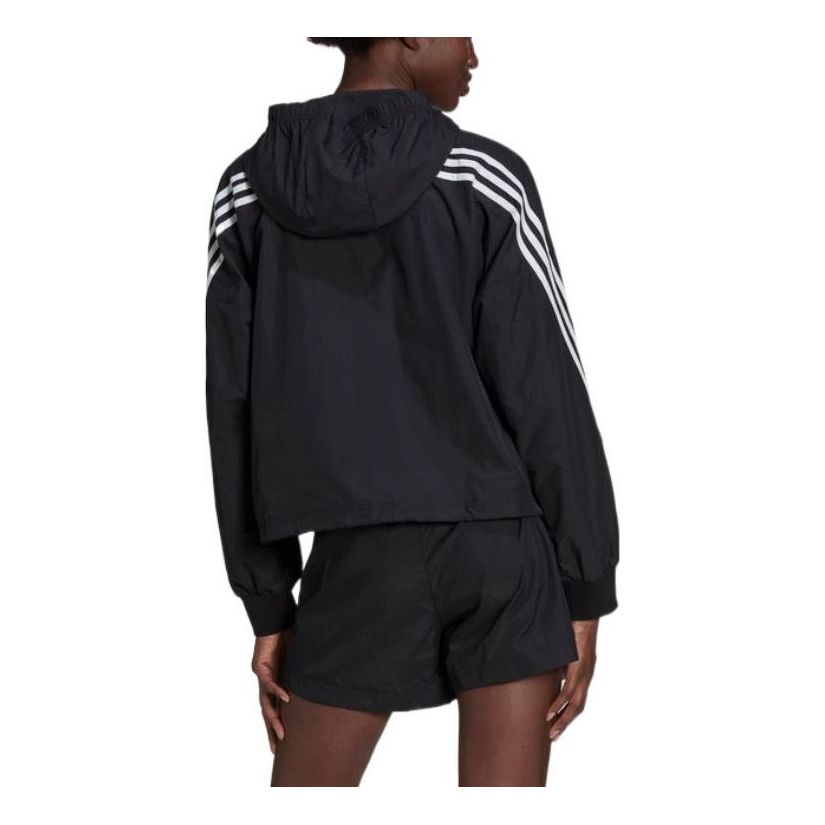 (WMNS) adidas Sportswear Future Icons Woven Windbreaker Asia Sizing 'Black' HA8435