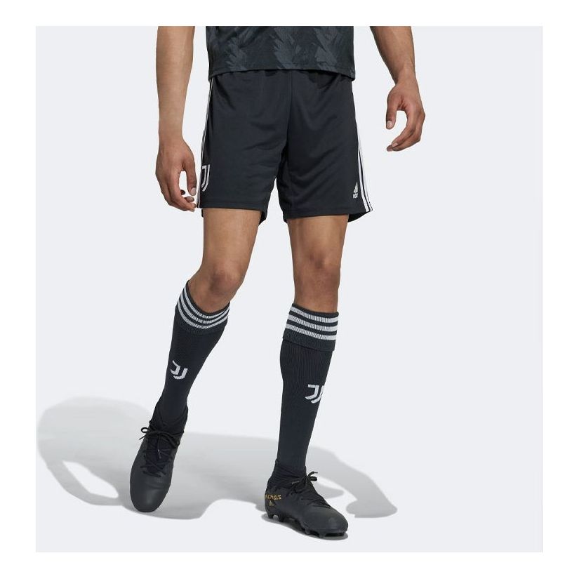 adidas Juventus 22/23 Away Shorts Asia Sizing 'Black White' H38895