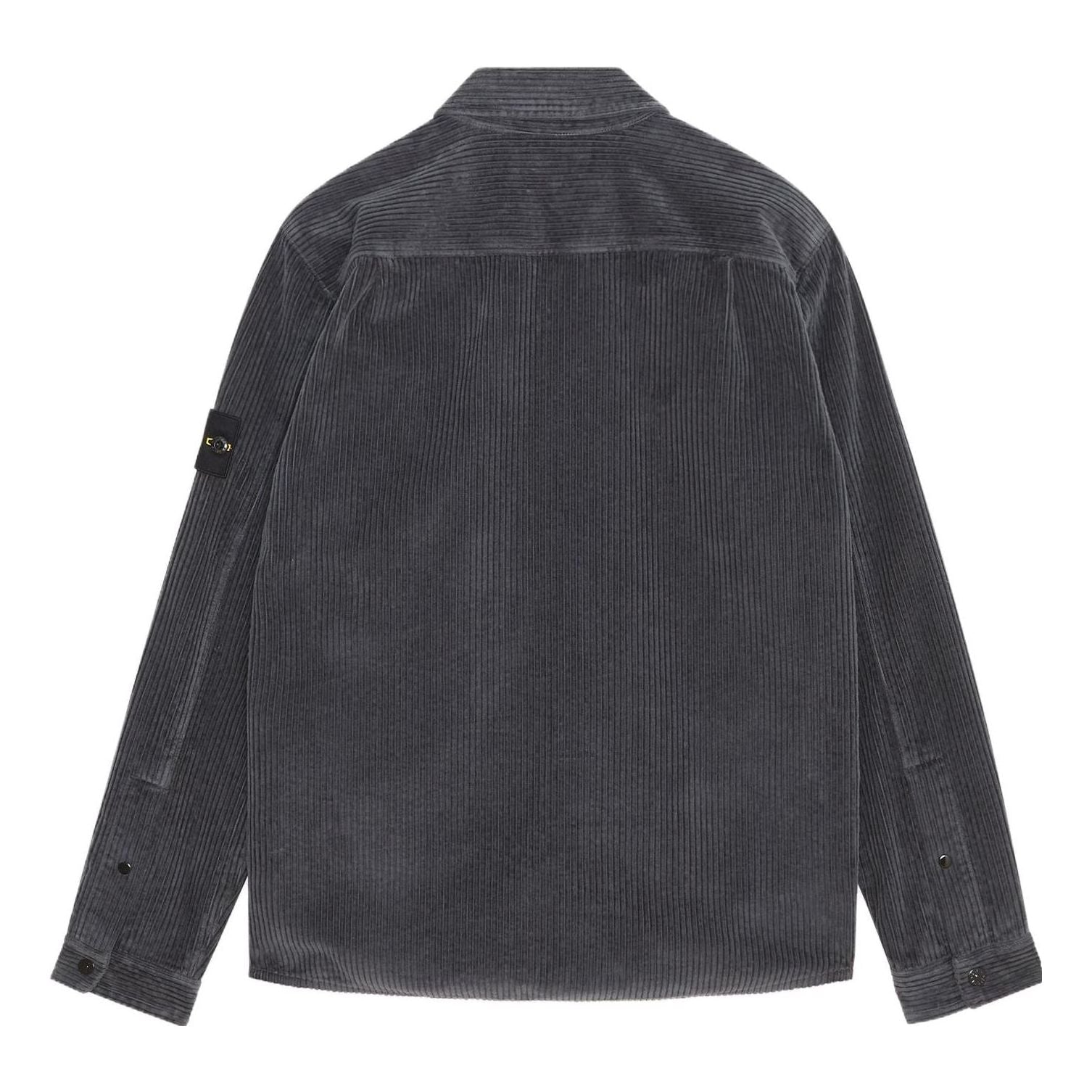 STONE ISLAND Cord Overshirt 'Lead Grey' 791511311-V0062
