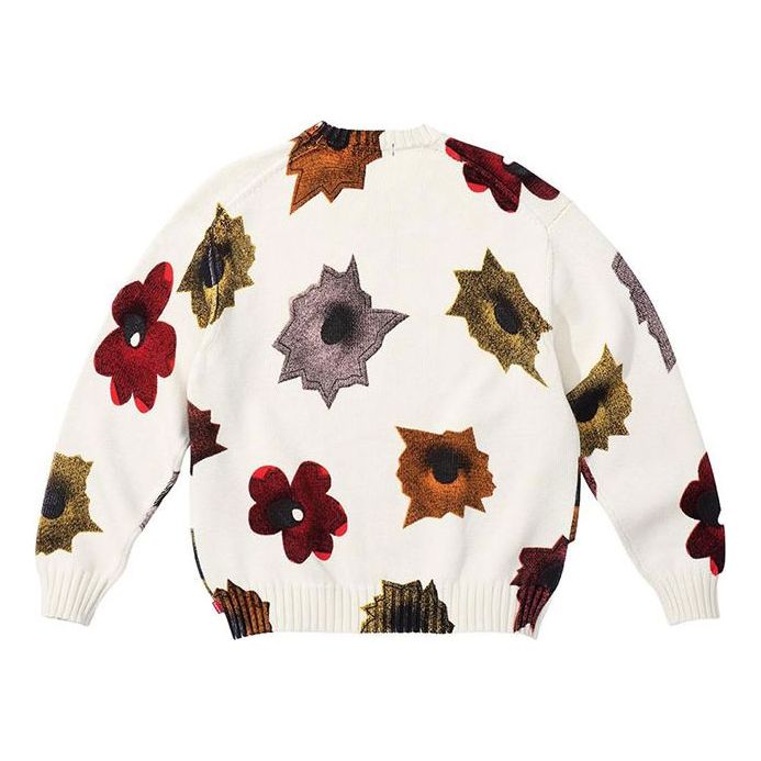 Supreme Nate Lowman Sweater 'White Grey Red' SUP-SS22-179