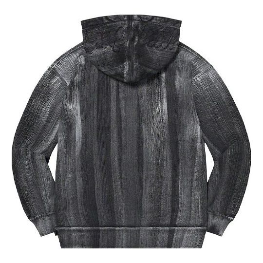 Supreme Brush Stroke Hooded Sweatshirt 'Black White' SUP-SS21-662