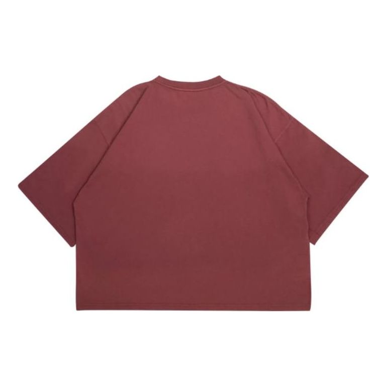 Drew House Scribble Boxy T-shirt 'Faded Maroon' DR-FW22-499