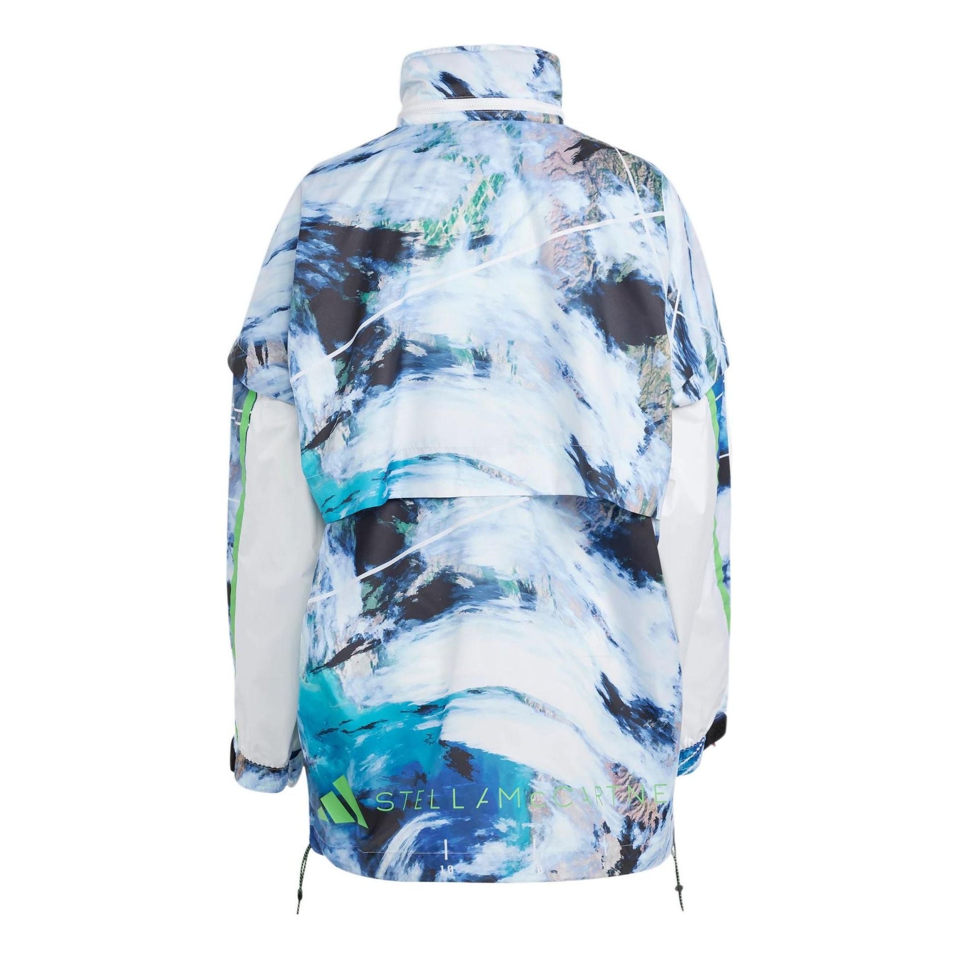 (WMNS) adidas by Stella McCartney TrueNature Packable Jacket Printed Asia Sizing 'White Blue' HT1122