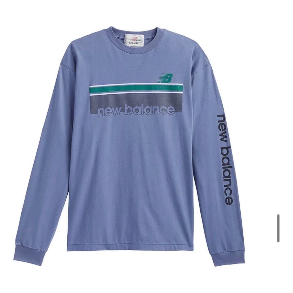 New Balance x Aura Lee Long Sleeves Graphic T-Shirt Asia Sizing 'Blue' AMT35197