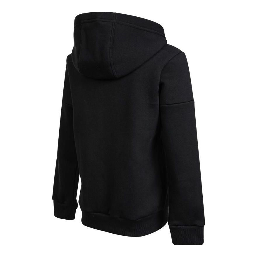 (GS) adidas Badge of Sport Fleece Hoodie Asia Sizing 'Black White' GJ6675