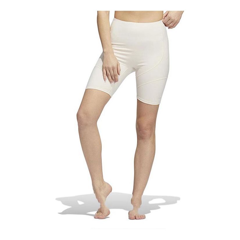 (WMNS) adidas Yoga 4 Elements Studio Pocket Short Tights Asia Sizing 'White' HD4483