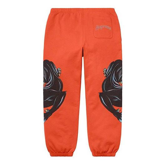 Supreme Panther Sweatpants 'Orange Black' SUP-SS21-763