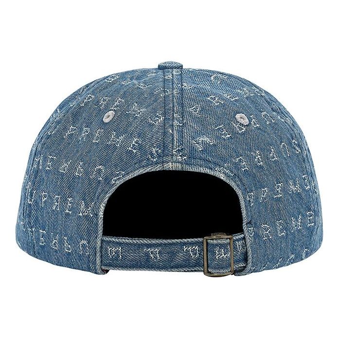 Supreme Jacquard Logos Denim 6-Panel 'Teal' SUP-SS20-554