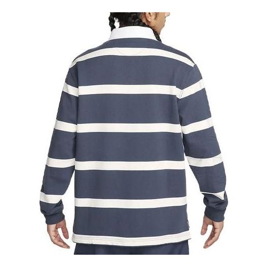 Nike Life Striped Heavyweight Rugby Shirt 'Thunder Blue' FN3123-437