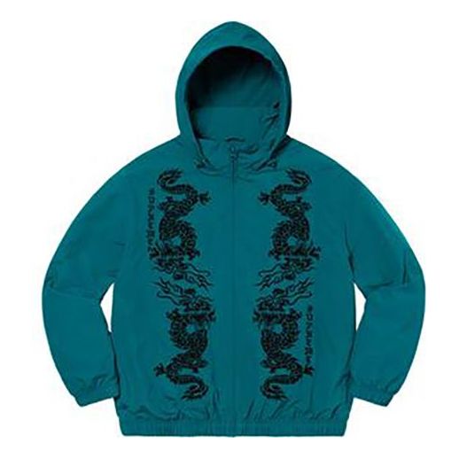 Supreme Dragon Track Jacket 'Teal Black' SUP-SS21-760