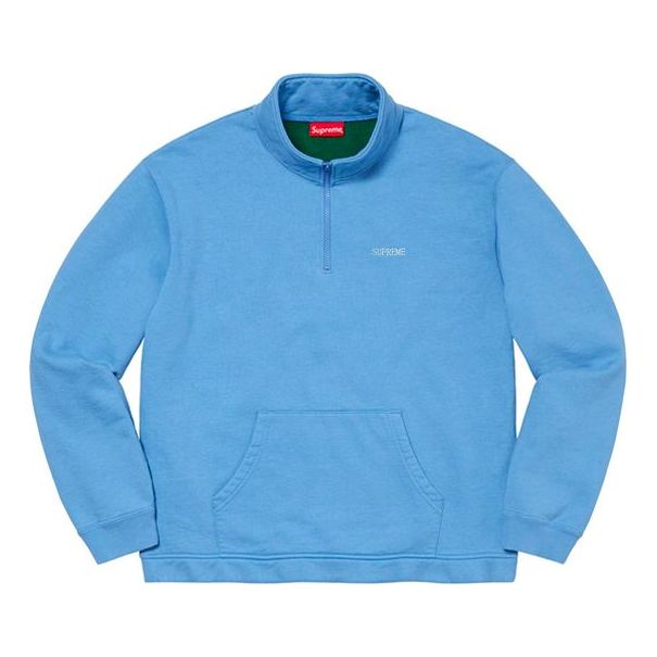 Supreme Cross Half Zip Sweatshirt 'Blue Green Red' SUP-SS20-646