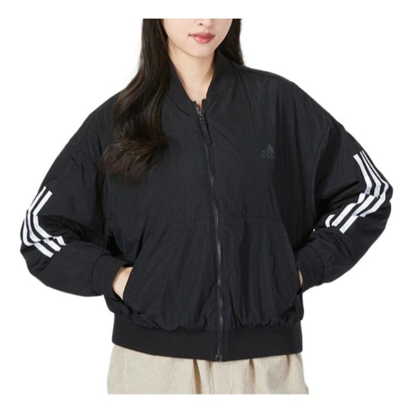 (WMNS) adidas Must Have Woven Bomber Asia Sizing 'Black' HM7071
