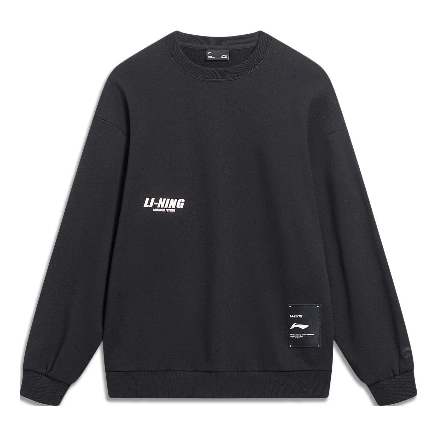 Li-Ning Anything Is Possible Graphic Sweatshirt 'Black' AWDT683-2