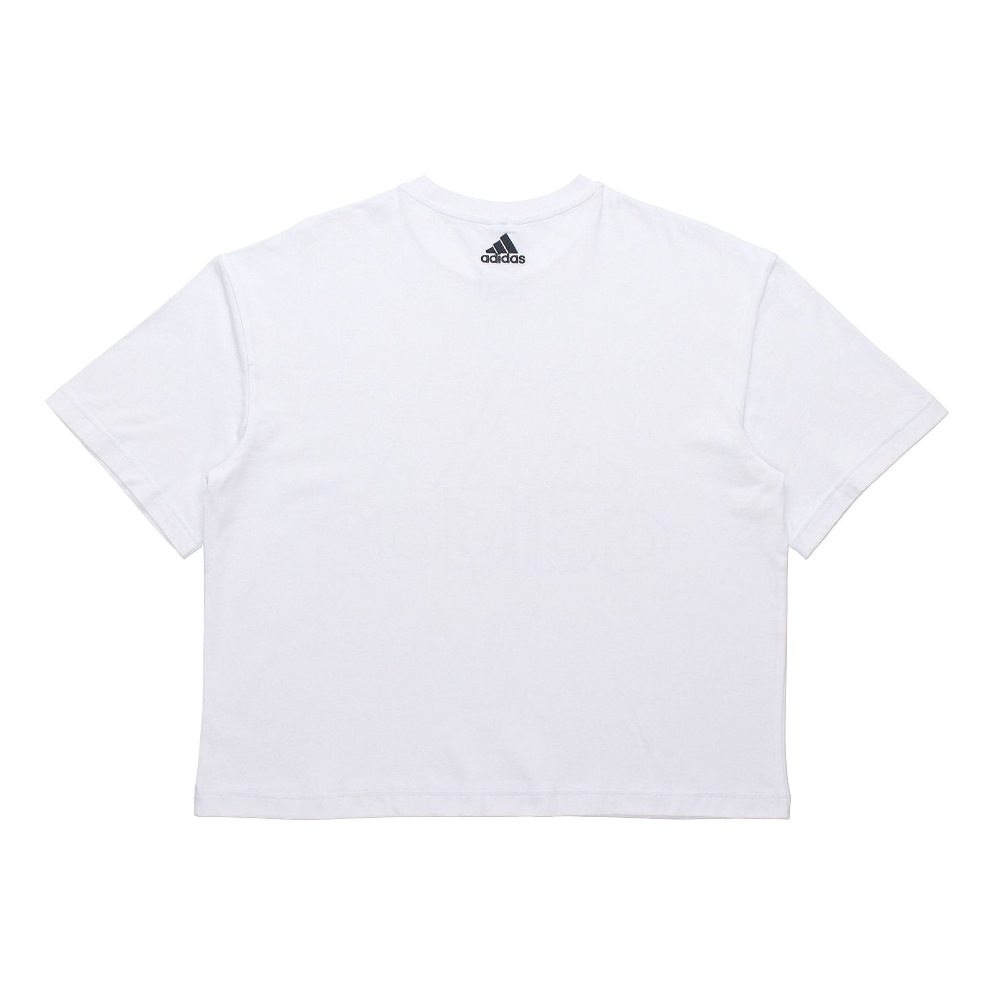 (WMNS) adidas  Big Logo T-Shirt Asia Sizing 'White' GV5173