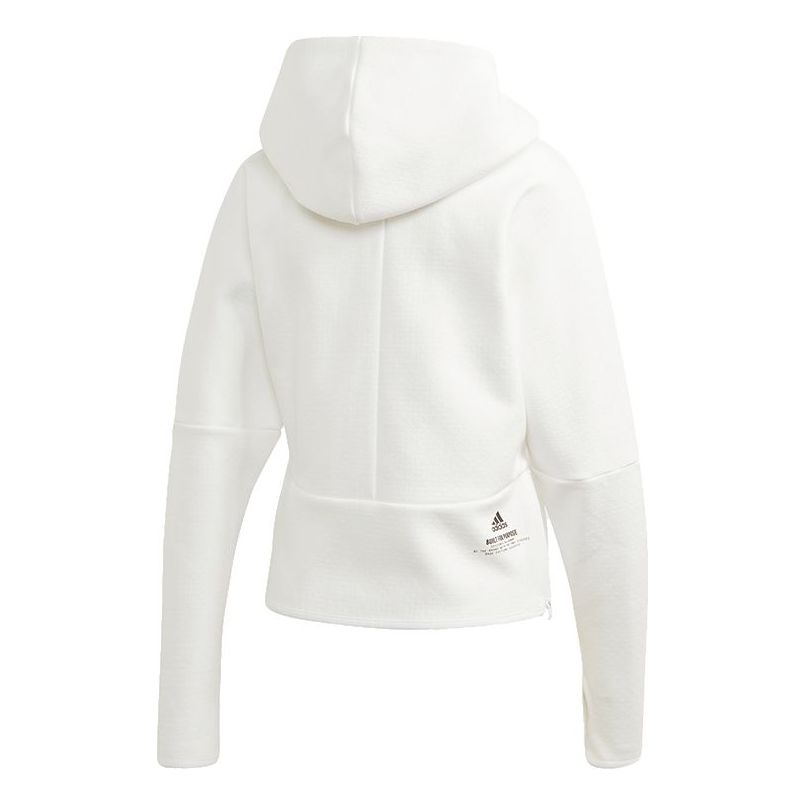 (WMNS) adidas Z.N.E. Hoodie Asia Sizing 'White Black' GM3281