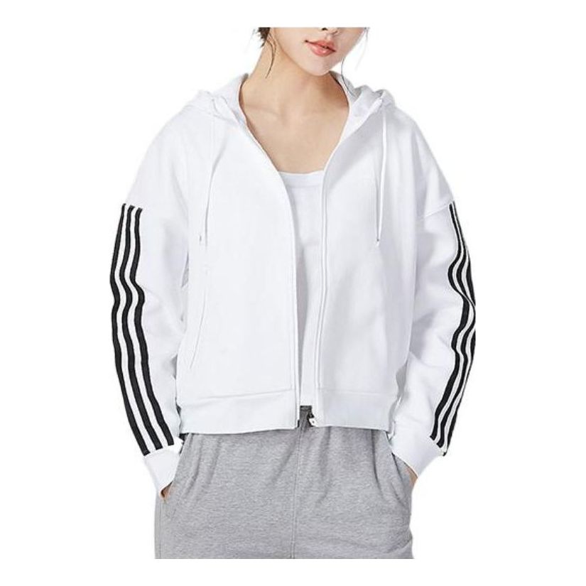 (WMNS) adidas Must Have Knit Jacket Asia Sizing 'White' HM7049