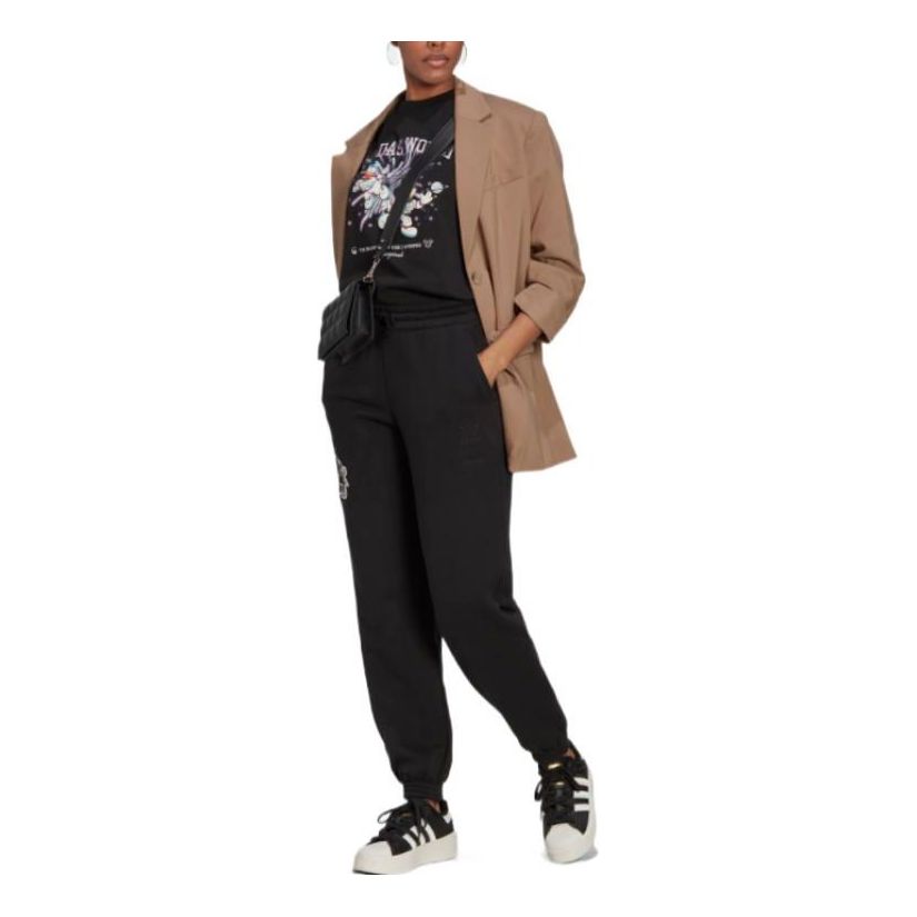 (WMNS) adidas Disney Graphic T-Shirt Asia Sizing 'Black Purple' HL9050