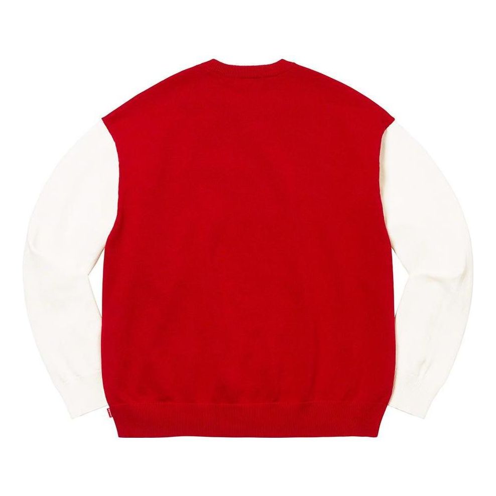 Supreme 2-Tone Sweater 'White Red' SUP-SS22-712