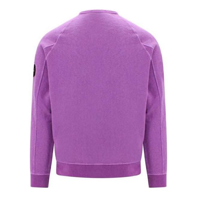 STONE ISLAND Logo Patch Crewneck Sweatshirt 'Purple' 781566360-V0145