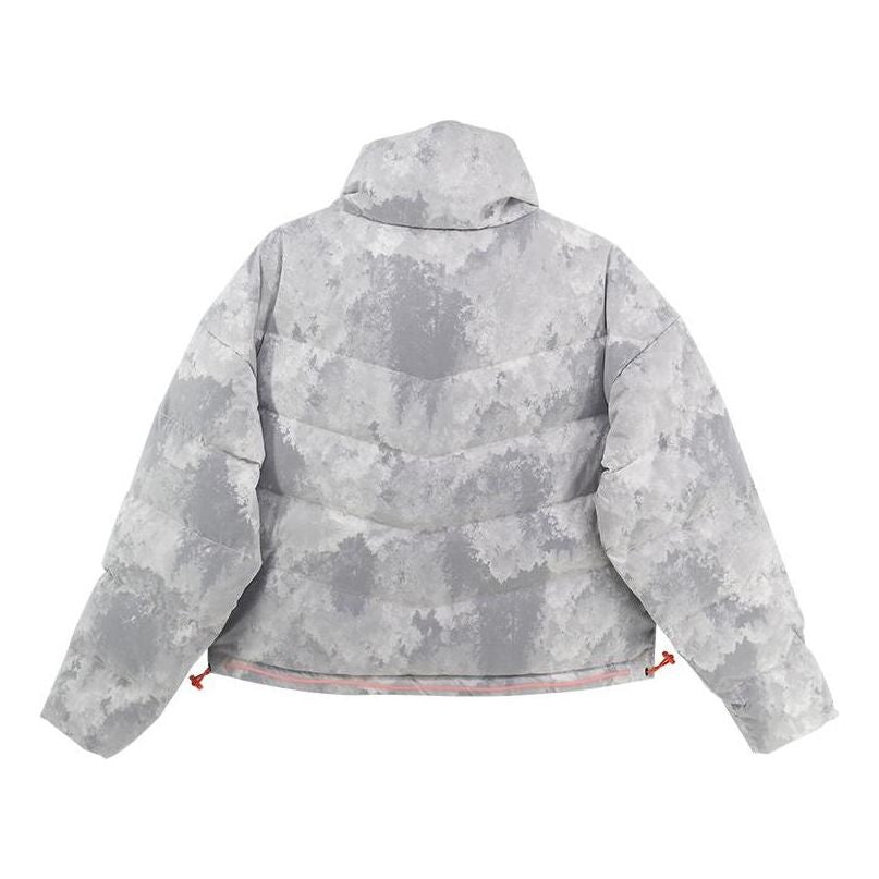 (WMNS) Converse Down Jacket Asia Sizing 'White Grey' 10021988-A01