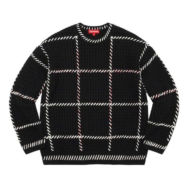 Supreme Quilt Stitch Sweater 'Black White' SUP-SS23-044