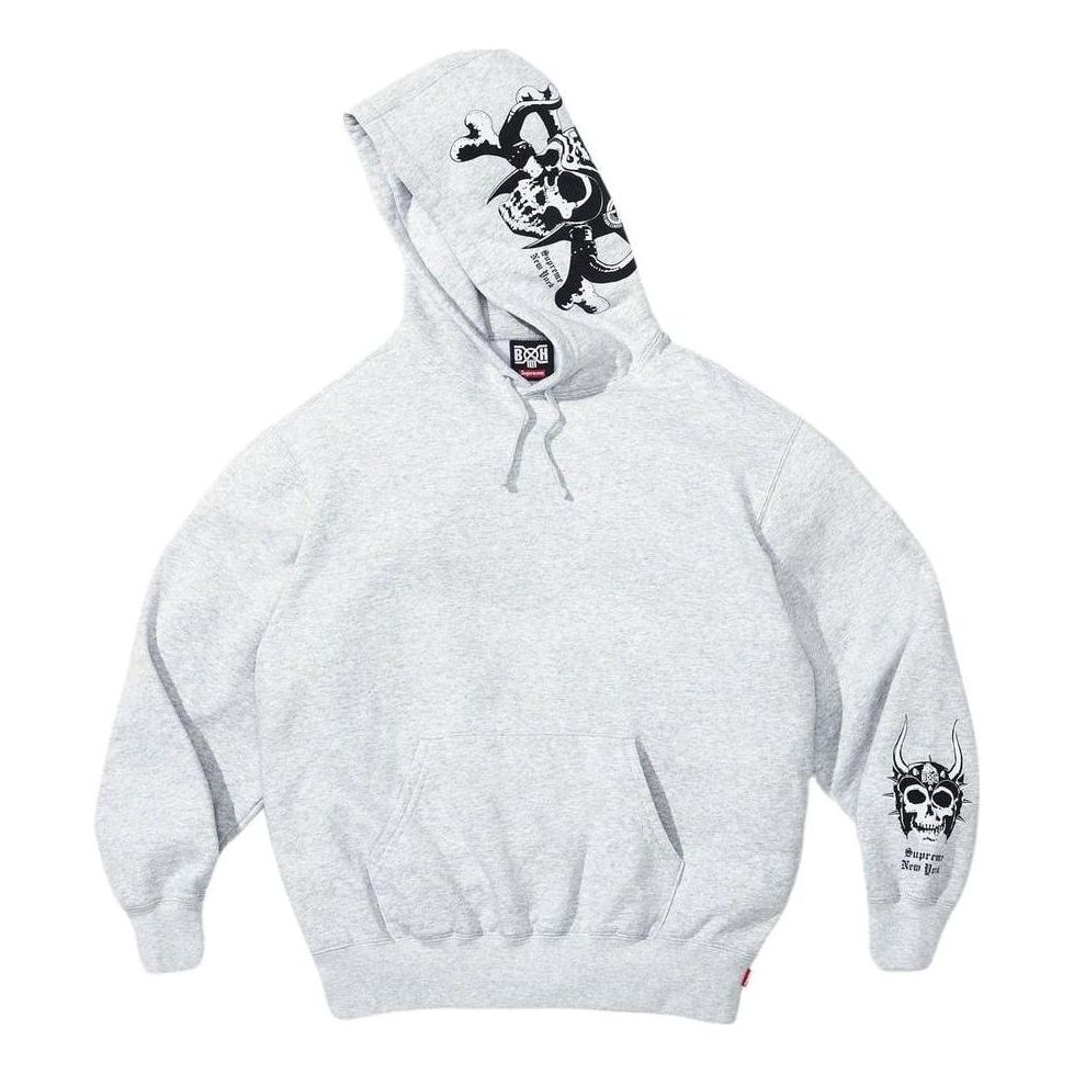 Supreme x Bounty Hunter Hooded Sweatshirt 'White Black' SUP-FW23-114