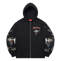 Supreme Panther Zip Up Hooded Sweatshirt 'Black Red White' SUP-SS21-758