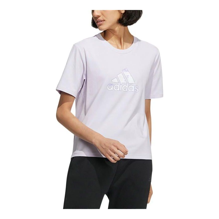 (WMNS) adidas Met Bos T-Shirt Asia Sizing 'Purple' HI6848