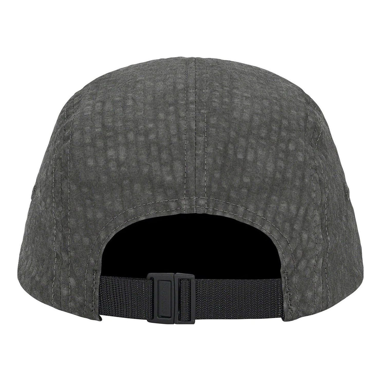 Supreme Washed Seersucker Camp Cap 'Grey Black White' SUP-SS22-763
