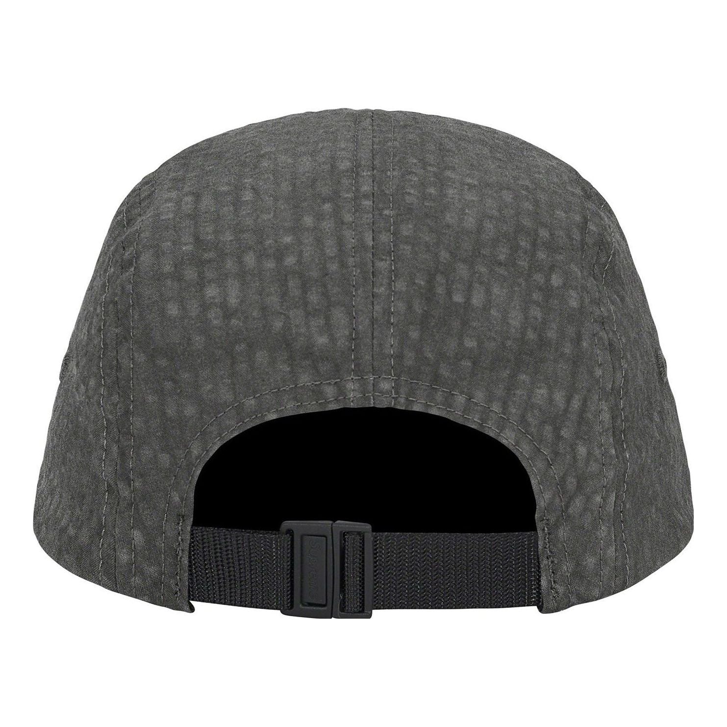 Supreme Washed Seersucker Camp Cap 'Grey Black White' SUP-SS22-763
