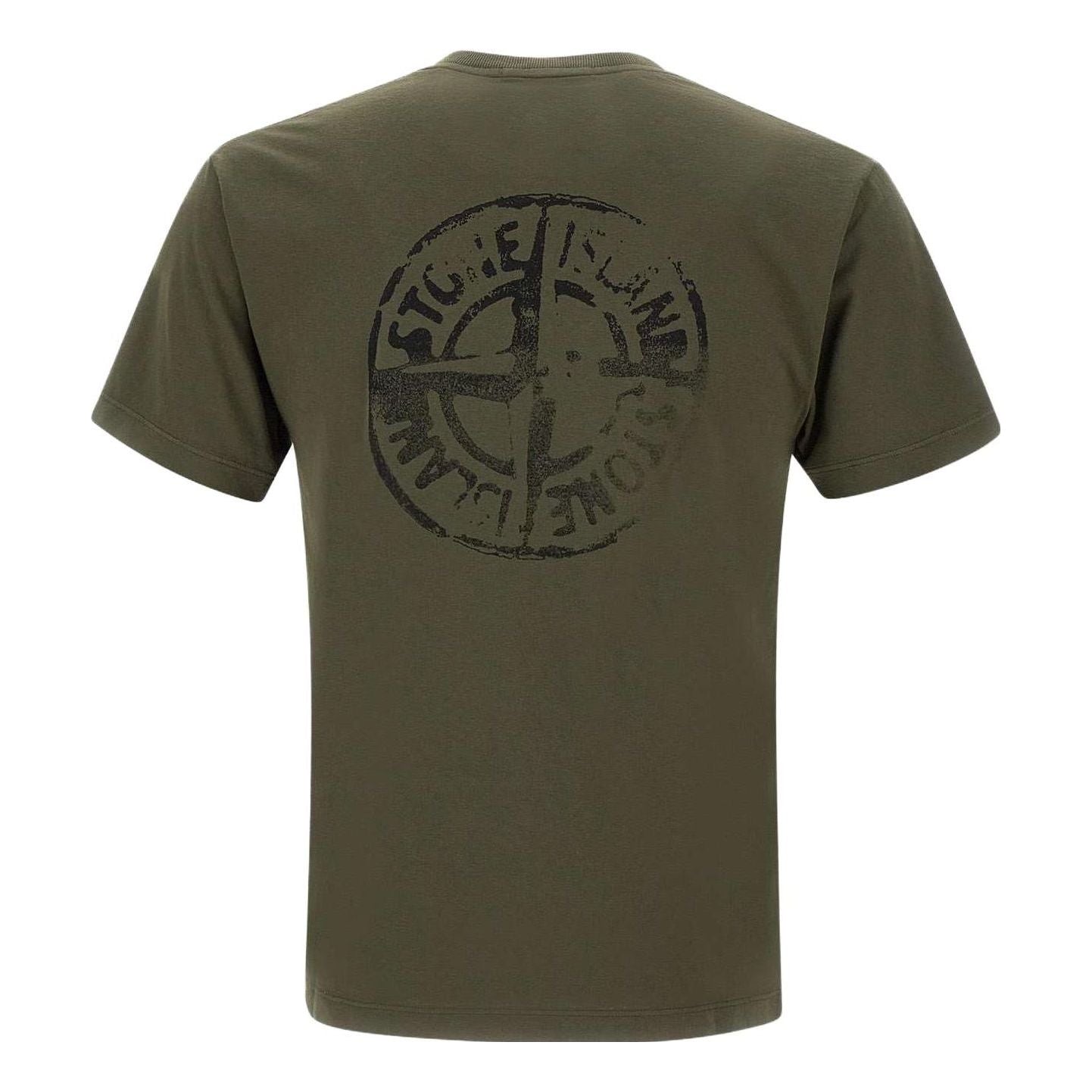 STONE ISLAND Logo Cotton T-shirt 'Olive Green' 79152NS82-V0058